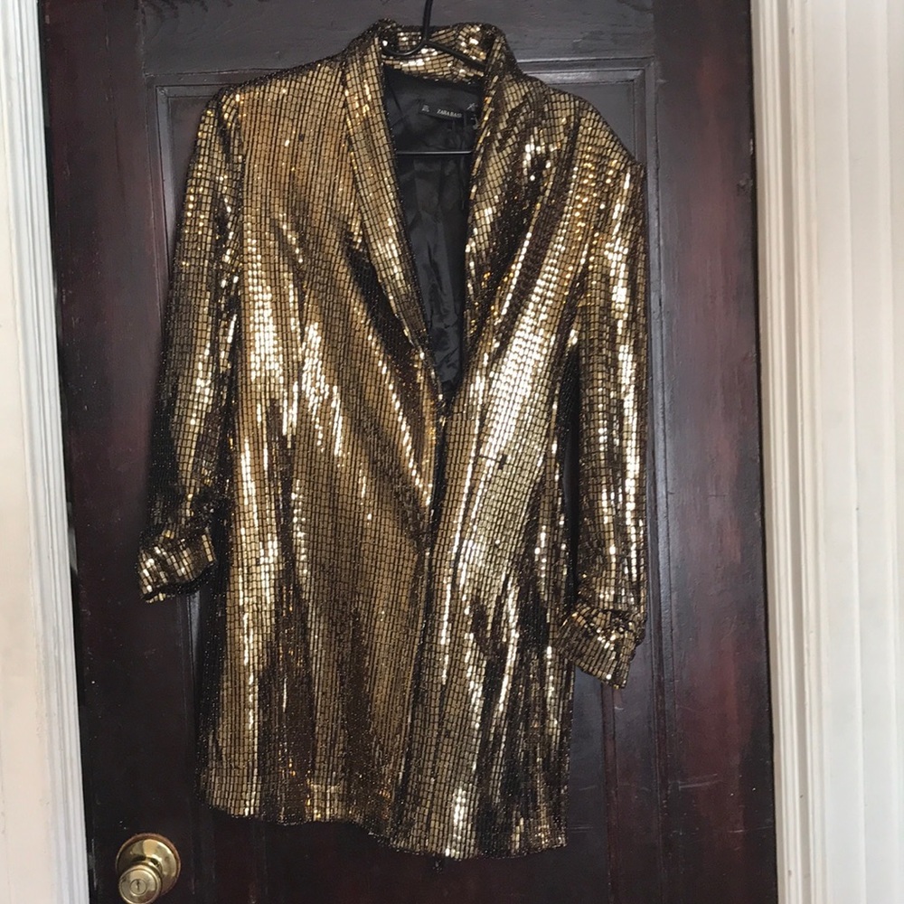 Gold sequined jacket